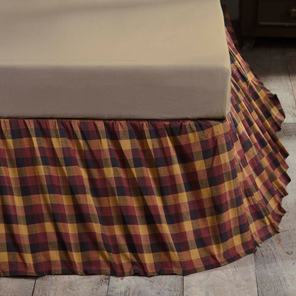 Heritage Farms Primitive Check Bed Skirt (Choose Size)
