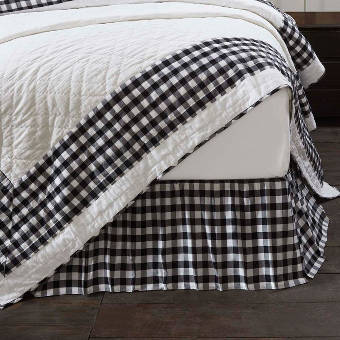 Annie Buffalo Check Black Bed Skirt (Choose Size)