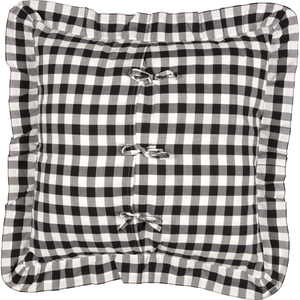 Annie Buffalo Check Black Fabric Euro Sham 26 inch