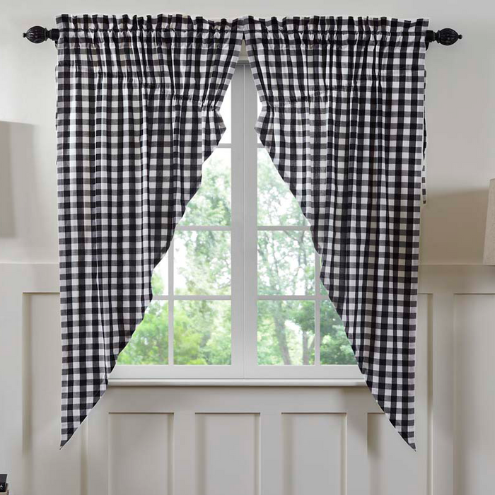 Annie Buffalo Check Black Prairie Short Curtain