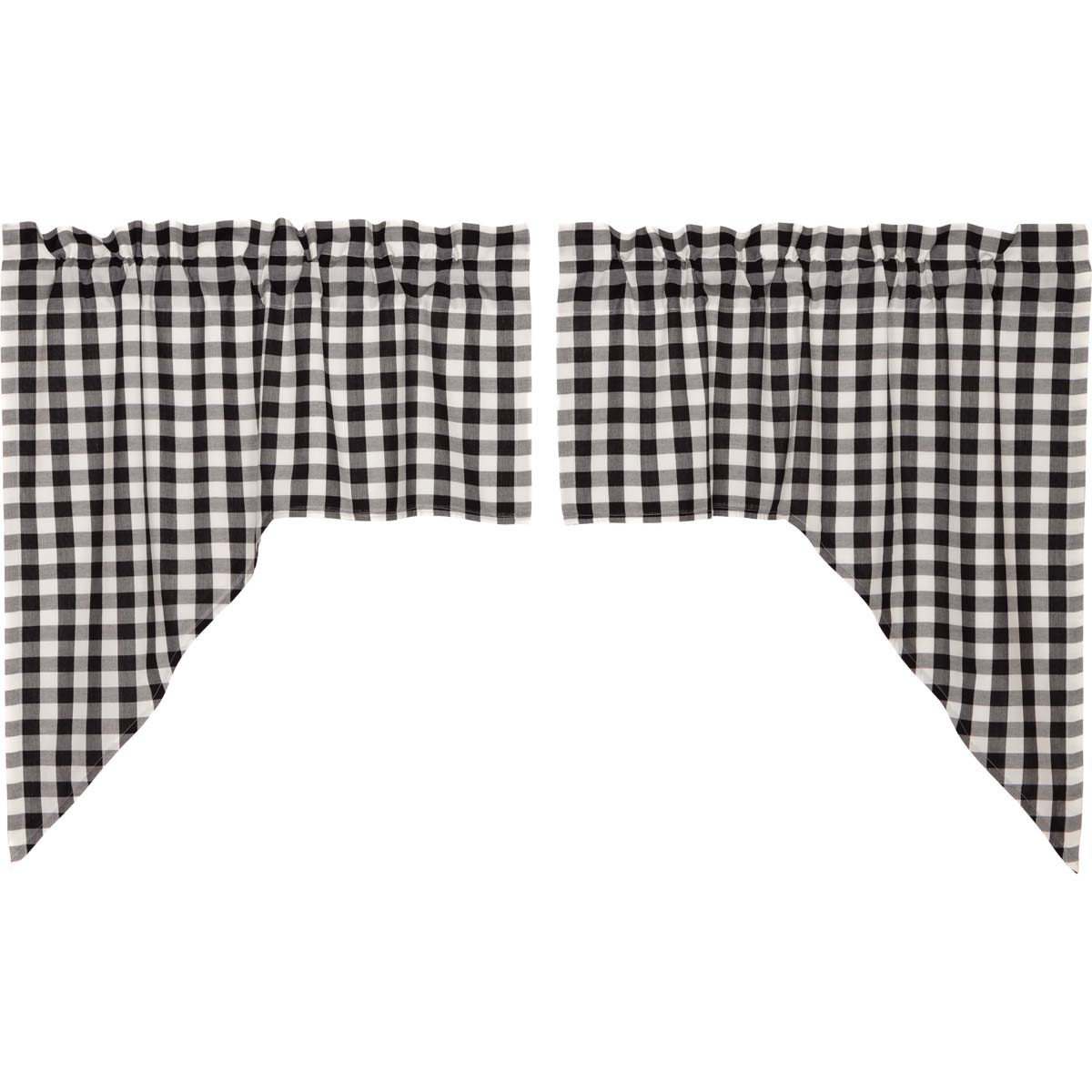 Annie Buffalo Check Black Swag Curtains