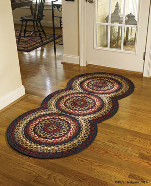 Folk Art Cotton Braided Rug