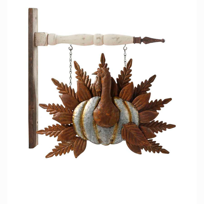 Tin Turkey with Rusty Tail Arrow Replacement Sign