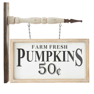 "Farm Fresh Pumpkins" Arrow Replacement Sign by K&K Interiors
