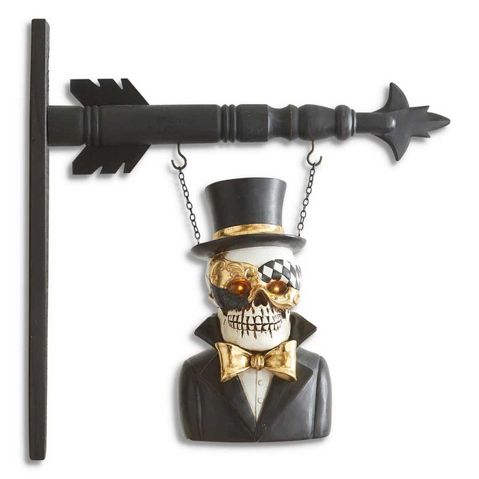 Masquerade Skeleton Bust w/LED Eyes Arrow Replacement Sign