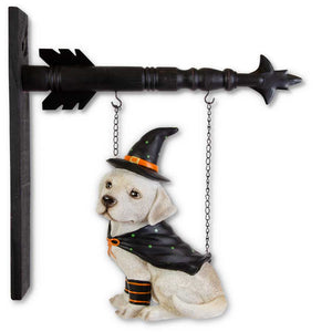 Dog with Witch Hat Arrow Replacement Sign