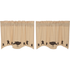 Kettle Grove Applique Crow and Star Tier Curtains 24"L