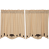 Kettle Grove Applique Crow and Star Tier Curtains 36"L