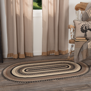 Sawyer Mill Charcoal Jute Braided Rug - Oval