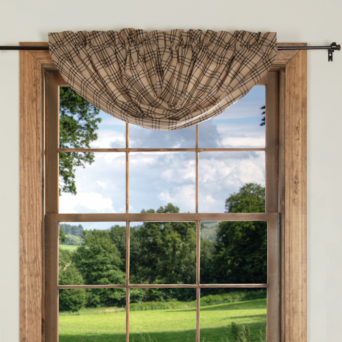 Sawyer Mill Charcoal Plaid Balloon Valance