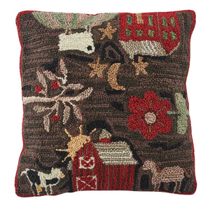 Farm Life Hooked Pillow by Park Designs - DL Country Barn