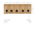Burlap Natural Black Star Stenciled Valance