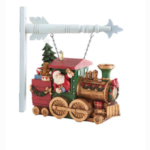 Resin Santa Train With Toys and LED Light Arrow Replacement Sign