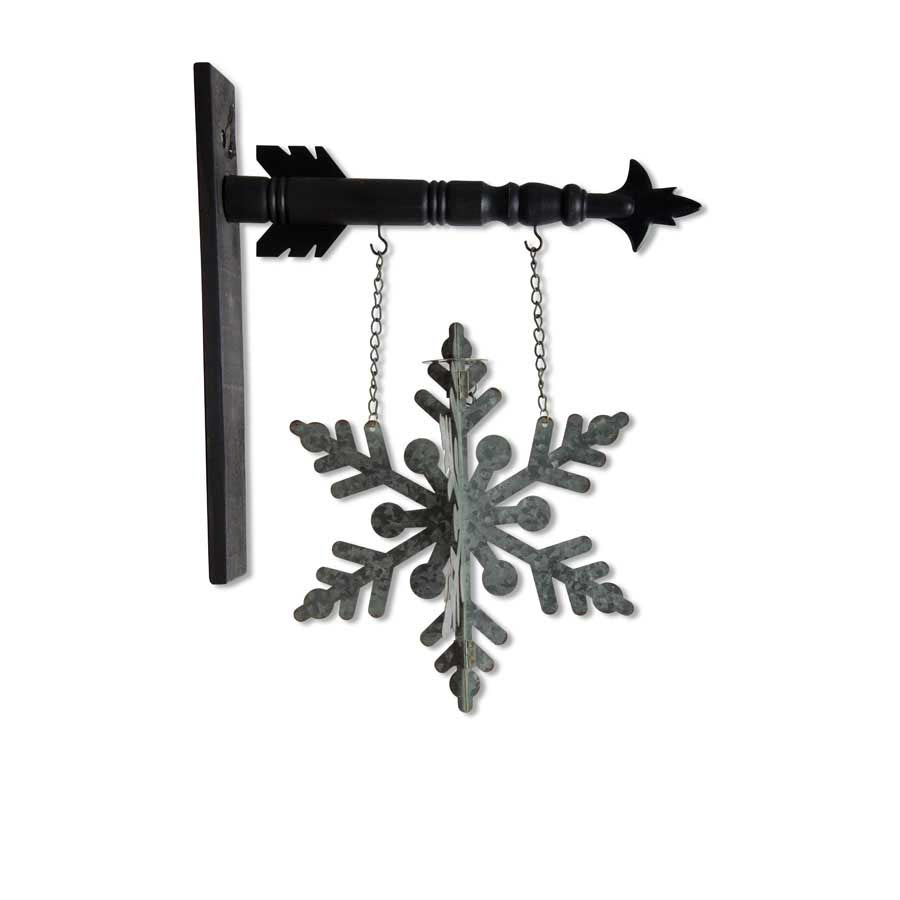 3D Tin Snowflake Arrow Replacement Sign