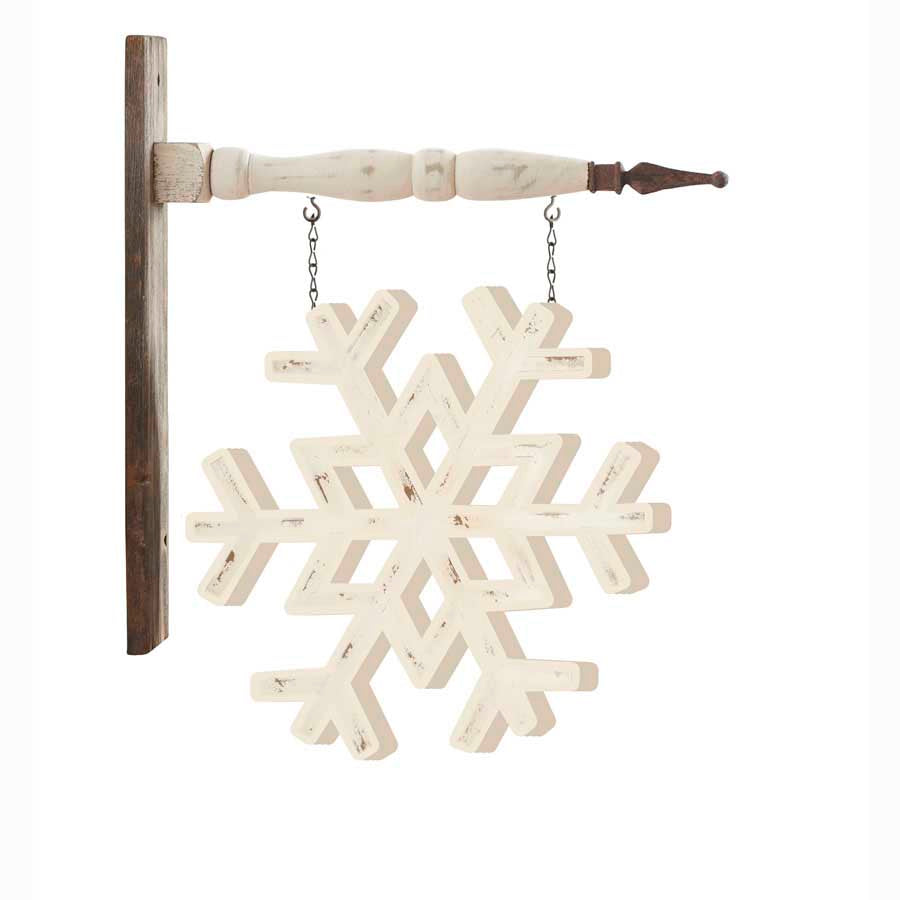 White Snowflake Arrow Replacement Sign