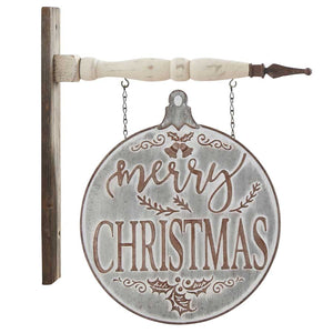 Metal Merry Christmas Double-Sided Arrow Replacement Sign by K&K Interiors