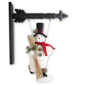 Sherpa Snowman with Kicked Back Leg Arrow Replacement Sign