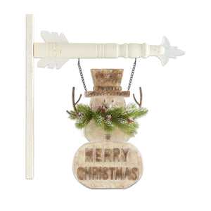  Merry Christmas Snowman Arrow Replacement Sign by K&K Interiors