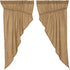 Burlap Natural Short Prairie Curtain