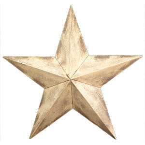 12" Aged Ivory Barn Star