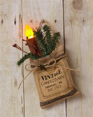 Vintage Sack w/Candle