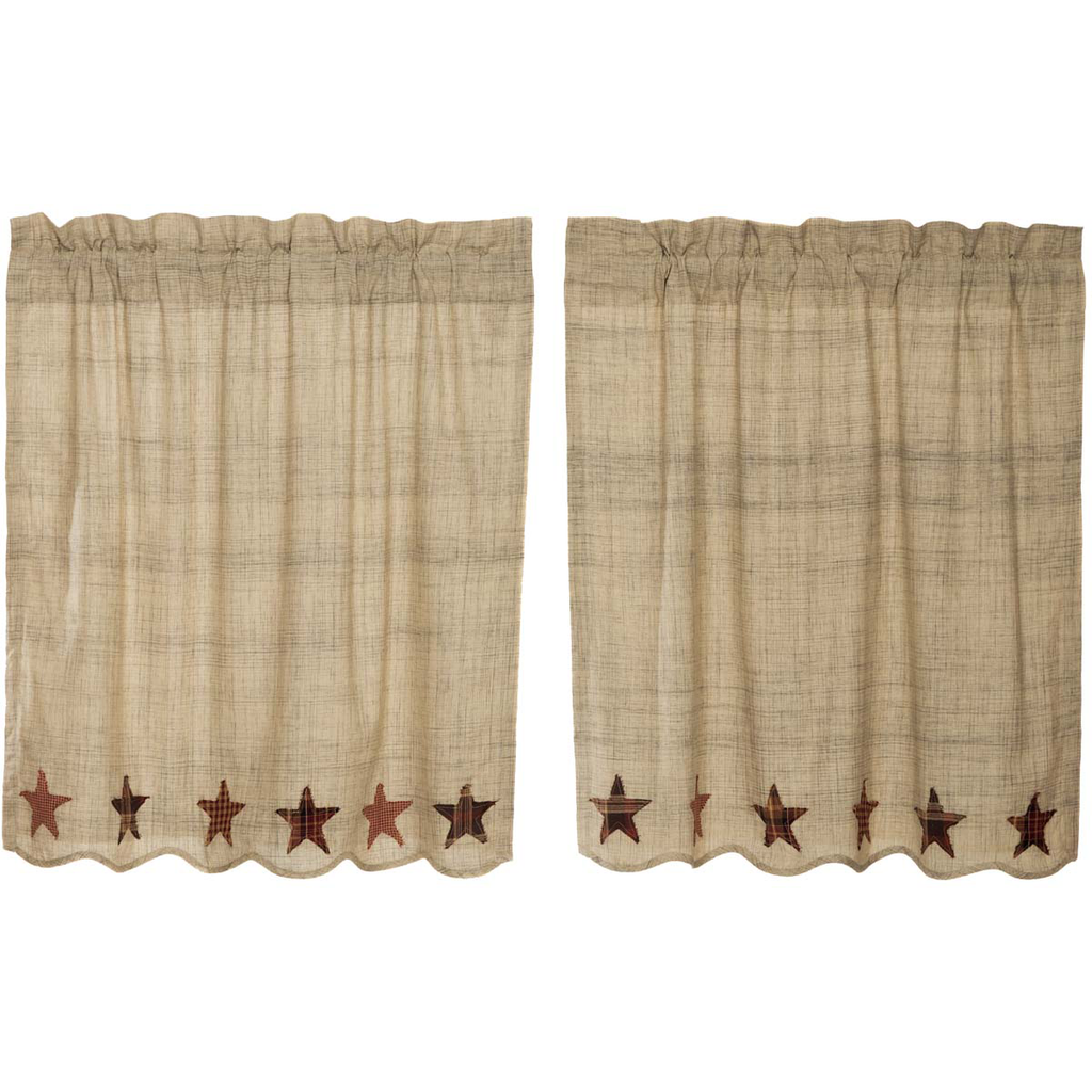 Abilene Star Tier Curtains (Choose Size)