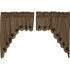 Black Star Scalloped Swag Curtains
