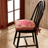 Burgundy Star Check Chair Pad