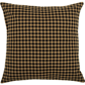 Black Check Fabric Euro Sham 26 inch