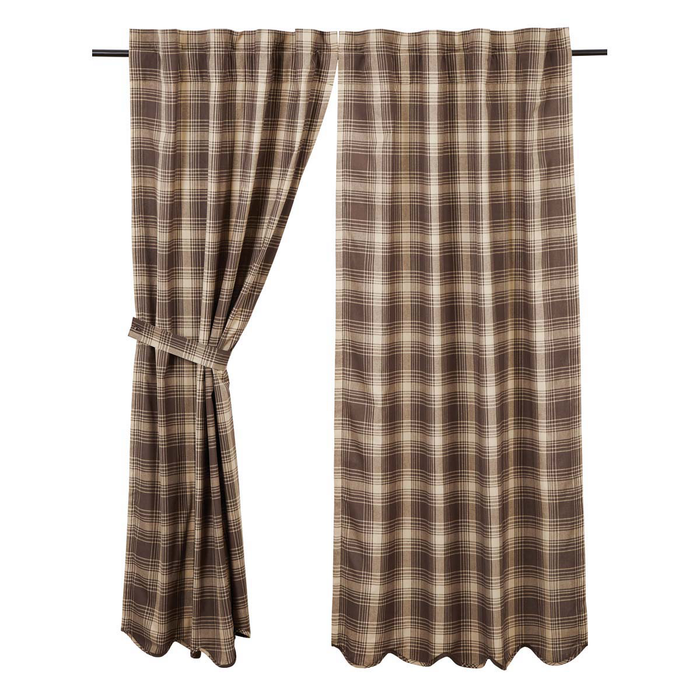 Dawson Star Plaid Short Panel Curtains 63"L