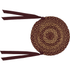 Burgundy Tan Jute Chair Pad - Set of 6