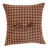 Burgundy Check Fabric Pillow 16 inch
