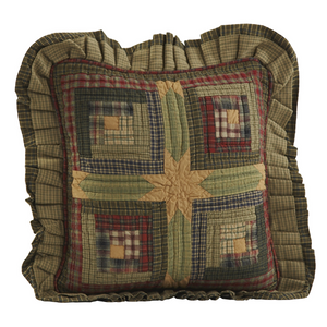 Tea Cabin Ruffled 16 inch Pillow | VHC Brands