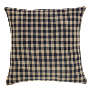 Black Check Fabric Euro Sham 26x26