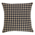 Black Check Fabric Euro Sham 26x26