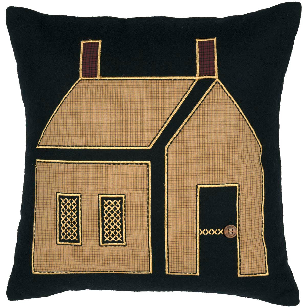 Primitive House Pillow 18x18