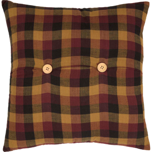 Heritage Farms Primitive Check Fabric Pillow 16 inch