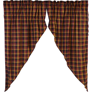 Heritage Farms Primitive Check Prairie Curtains