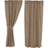 Sawyer Mill Charcoal Plaid Short Panel Curtains 63"L