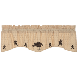 Kettle Grove Applique Crow and Star Valance