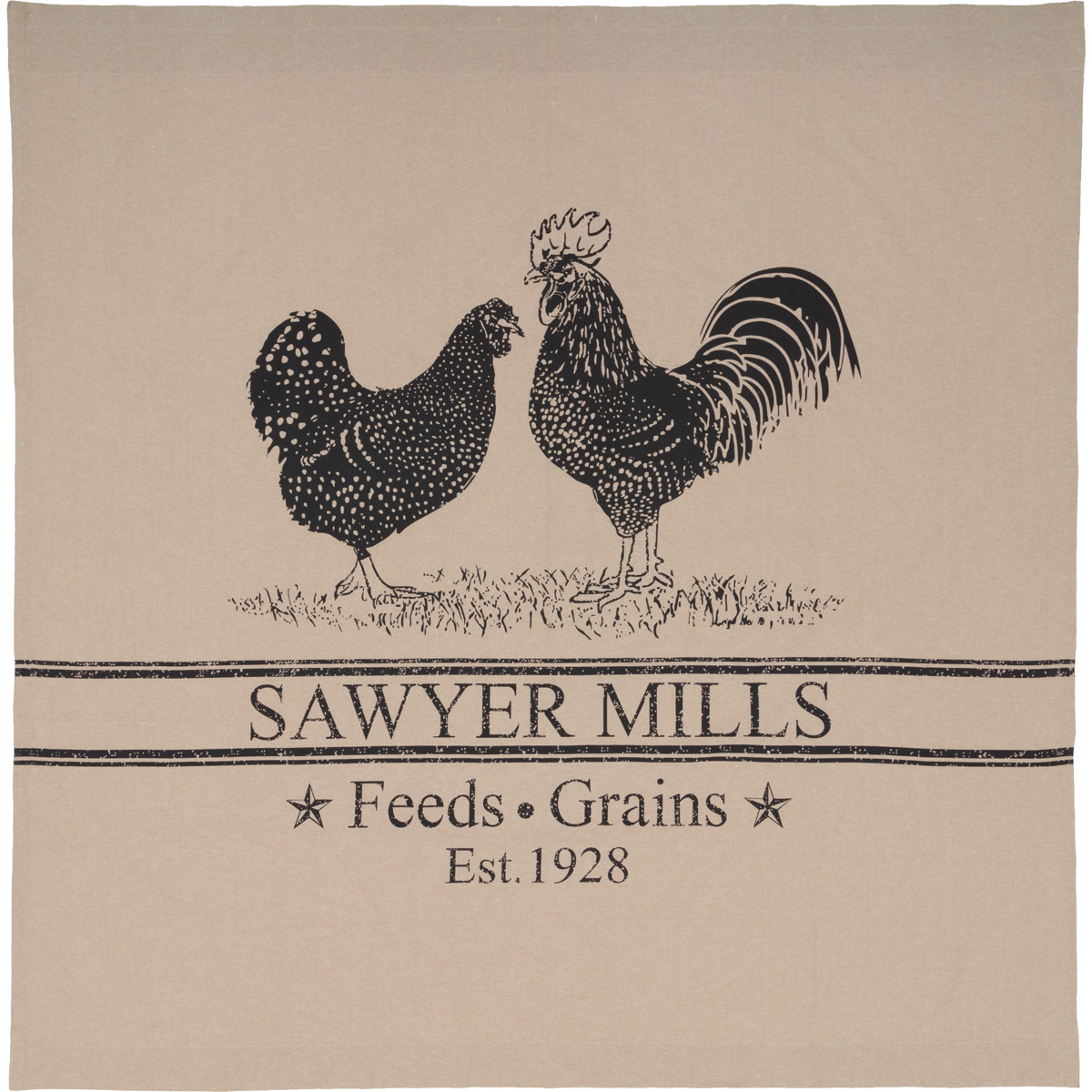 Sawyer Mill Charcoal Poultry Shower Curtain