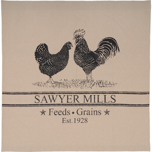 Sawyer Mill Charcoal Poultry Shower Curtain