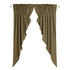 Tea Cabin Green Plaid Prairie Curtain - Set of 2 63x36x18  by VHC Brands