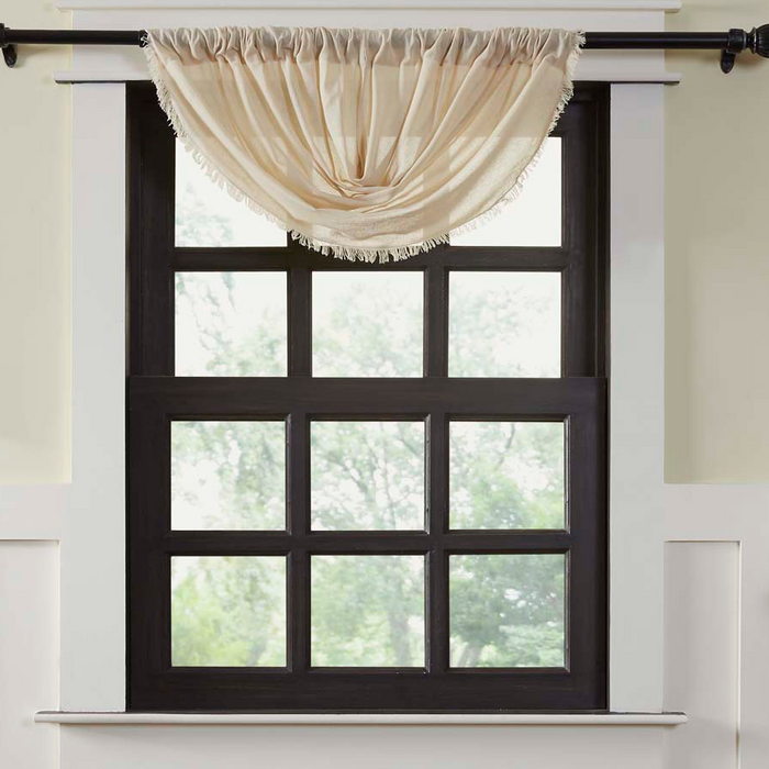 Tobacco Cloth Natural Balloon Valance