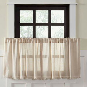 Tobacco Cloth Natural Tier Curtains (Choose Size)