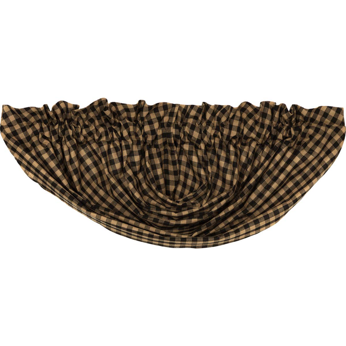 Black Check Balloon Valance