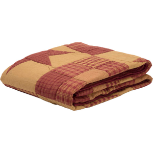 Ninepatch Star Quilted Throw