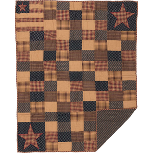 Patriotic Patch Quilted Throw