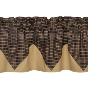 Kettle Grove Plaid Layered Valance 16x72