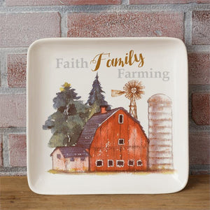Faith Family Farming Plate